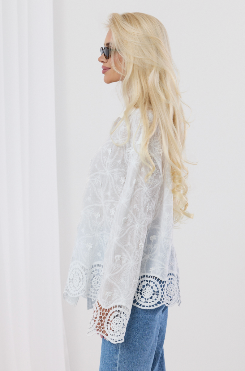 Marškiniai su nėriniais 'Aurora'